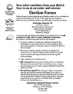 DAVS 2002 Election Forum Flyer